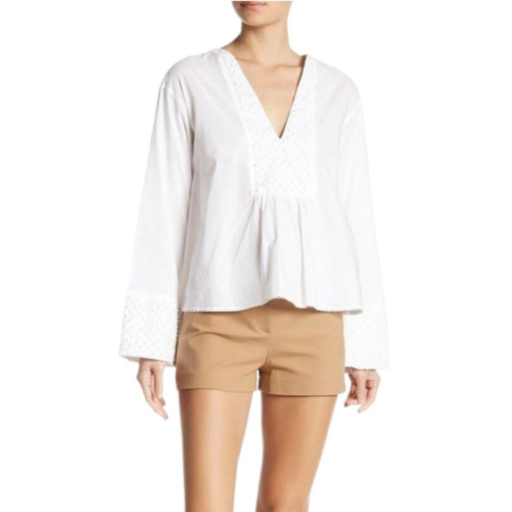 Women's Theory Matara White Blouse Size Small - Picture 1 of 7
